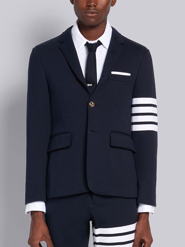 Navy Classic Loop Back 4-bar Classic Sport Coat