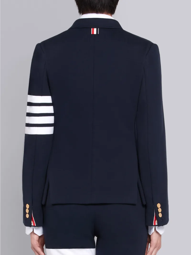 Navy Classic Loop Back Narrow Shoulder 4-Bar Jacket