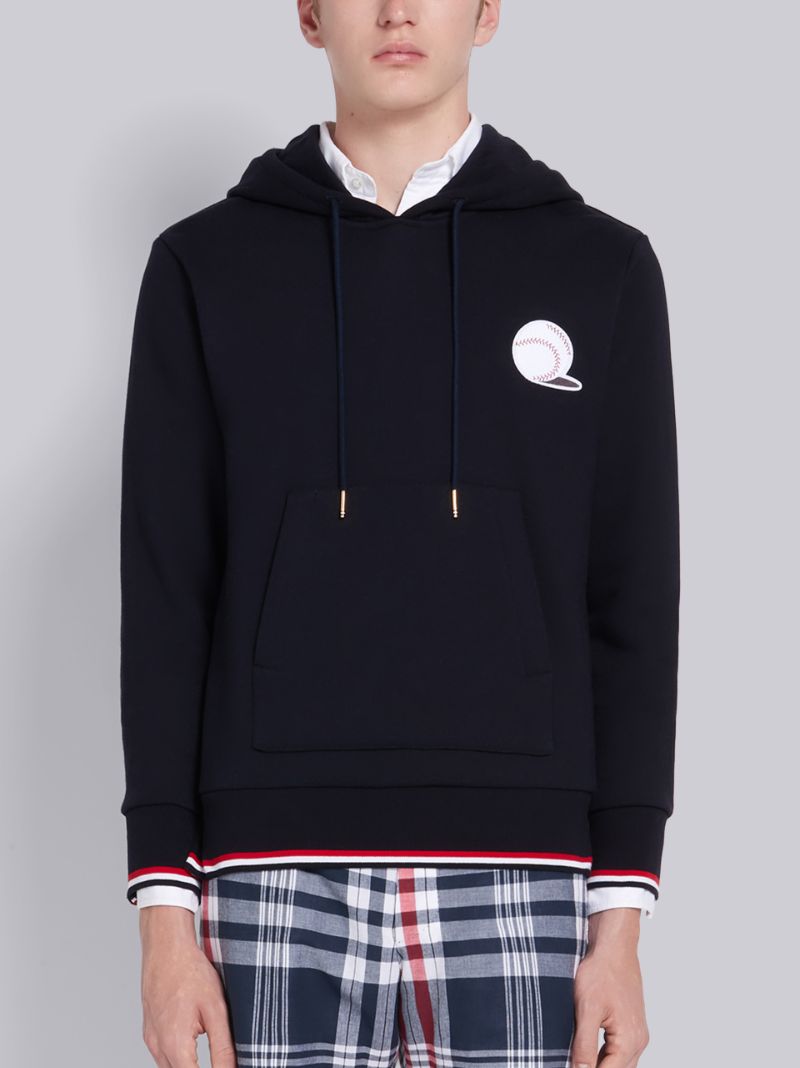 thom browne navy hoodie