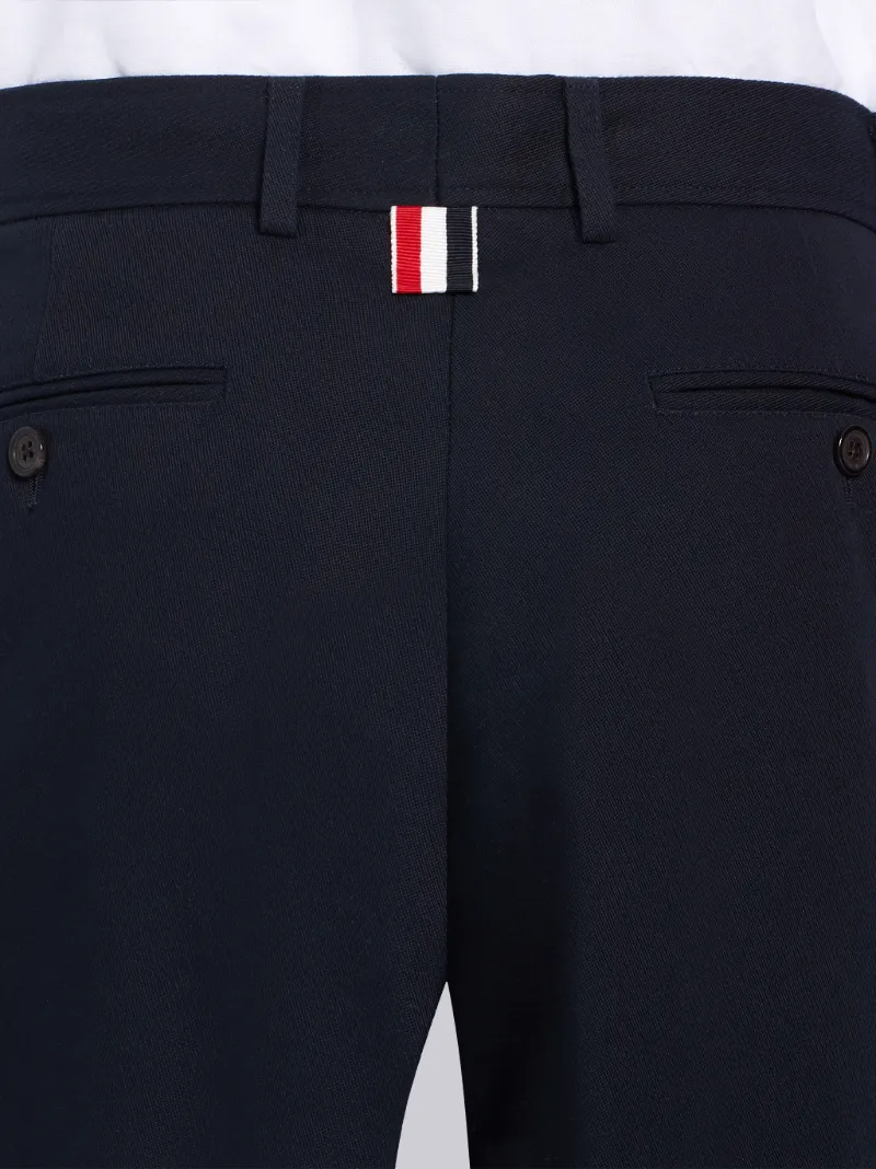 Navy Cotton Cavalry Twil FC Barcelona Seamed Stripe Chino Shorts