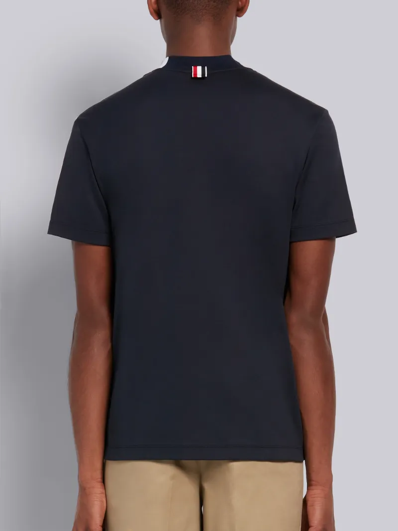 navy mock neck