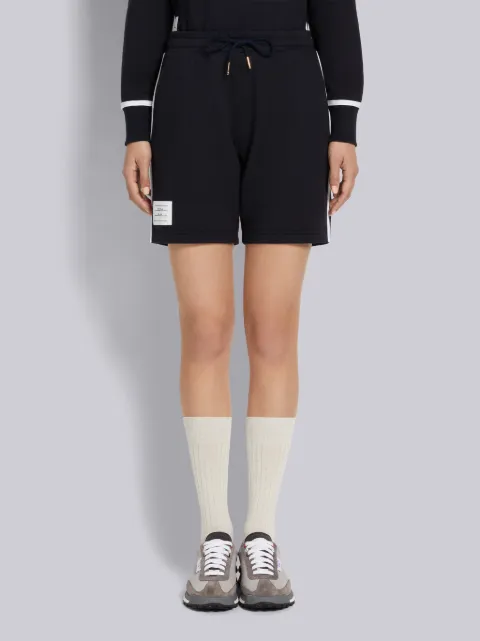 Navy Stretch Viscose Intarsia Side 