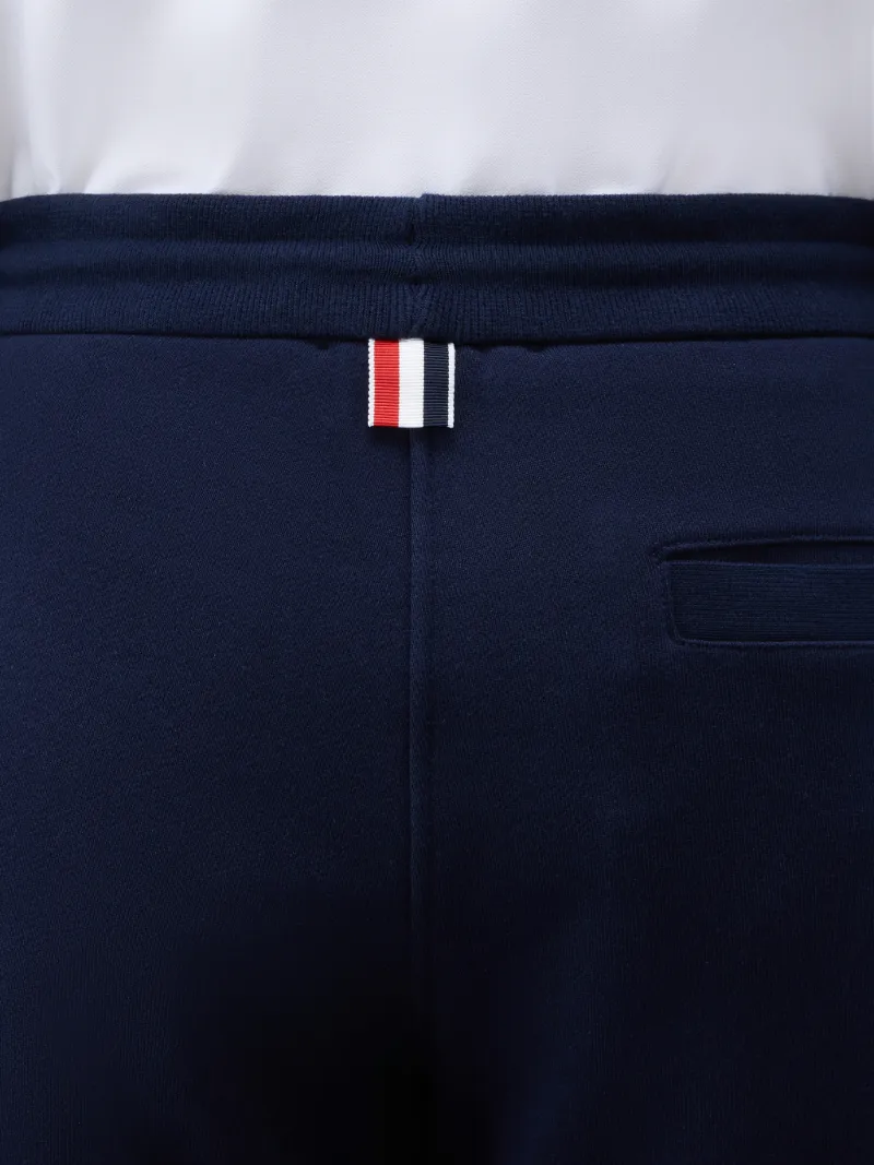 Navy Cotton Loopback Knit Engineered 4-Bar Sweat Shorts Navy Cotton Loopback Knit Engineered 4-Bar Sweat Shorts