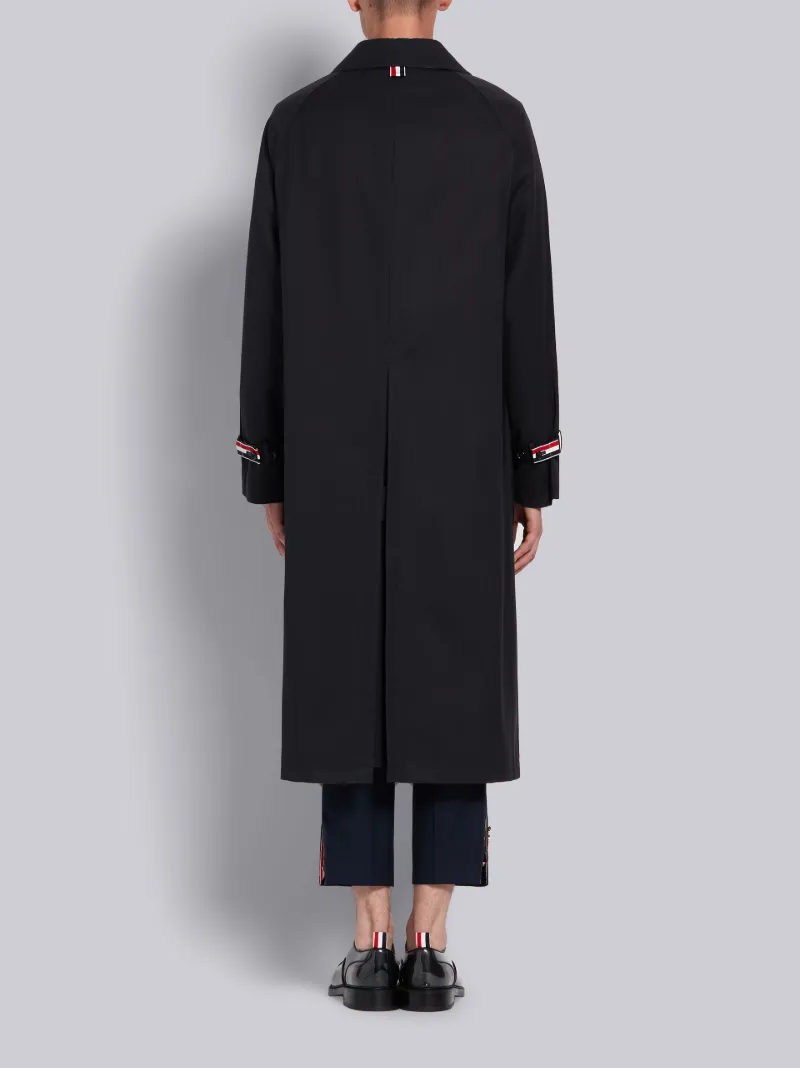 Navy Cotton Raglan Car Coat | Thom Browne