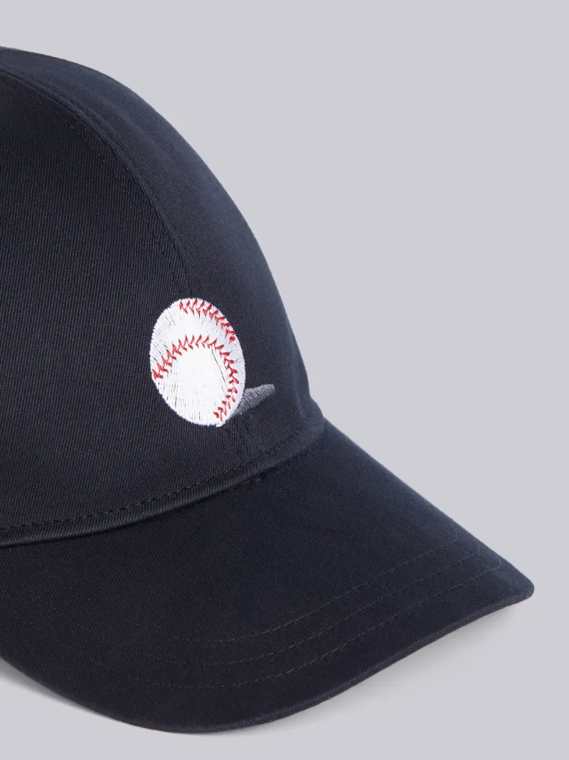 Navy Cotton Twill Baseball Icon Embroidered 6-Panel Cap