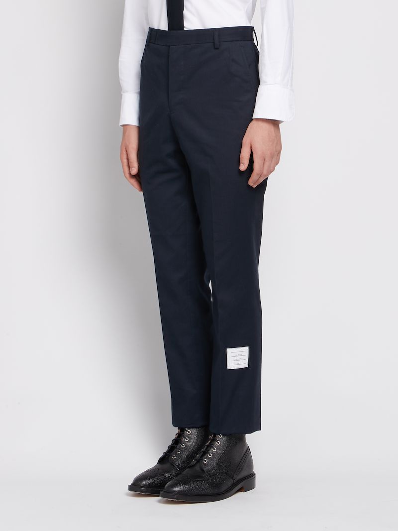 Navy Cotton Twill Unconstructed Chino Trouser