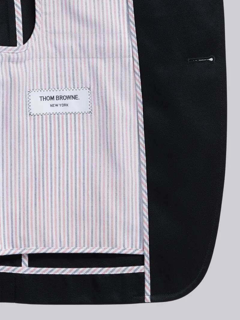 Navy Cotton Twill Unconstructed Classic Jacket | Thom Browne