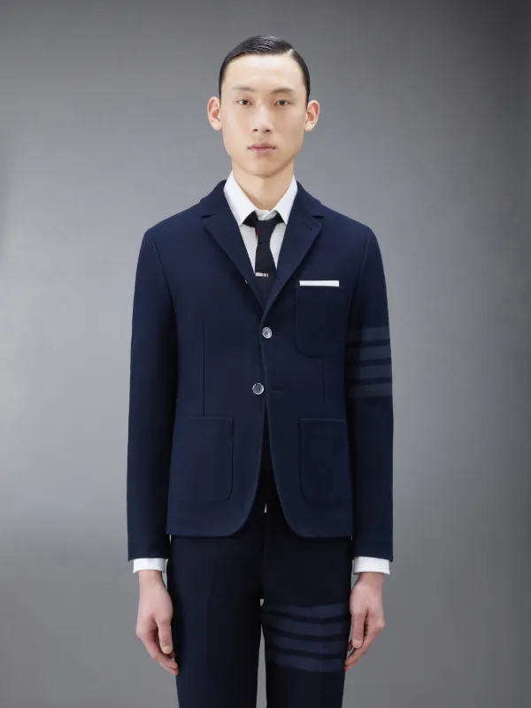 Navy Double Face Tech Twill 4-Bar Sport Coat