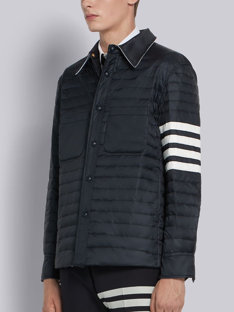 Navy Down Fill 4-Bar Shirt Jacket 