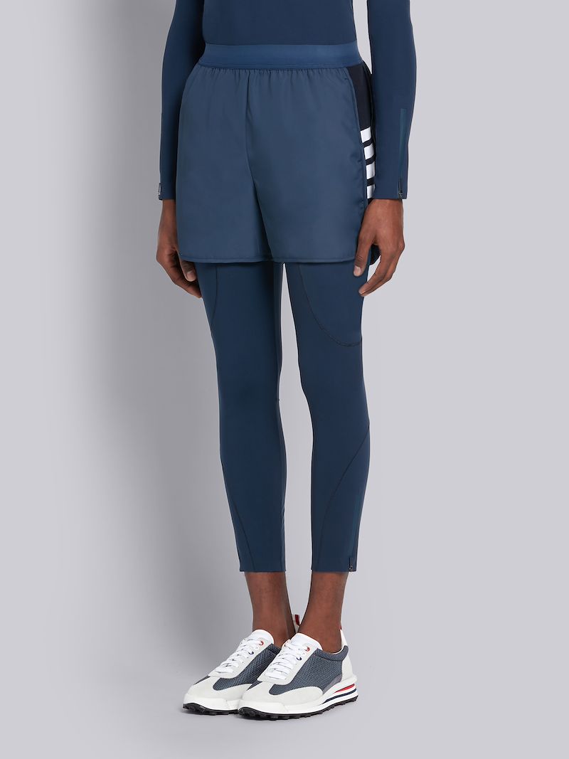 Navy Flyweight Tech 4Bar Running Shorts Thom Browne Official