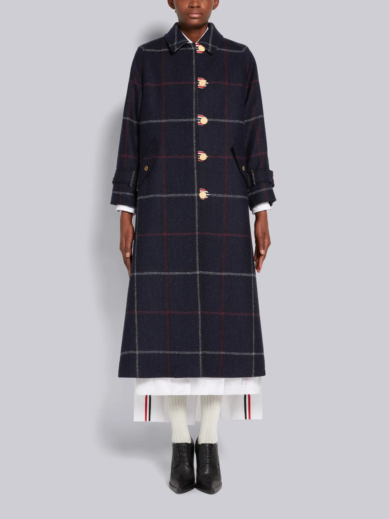 wool coat with toggle closure