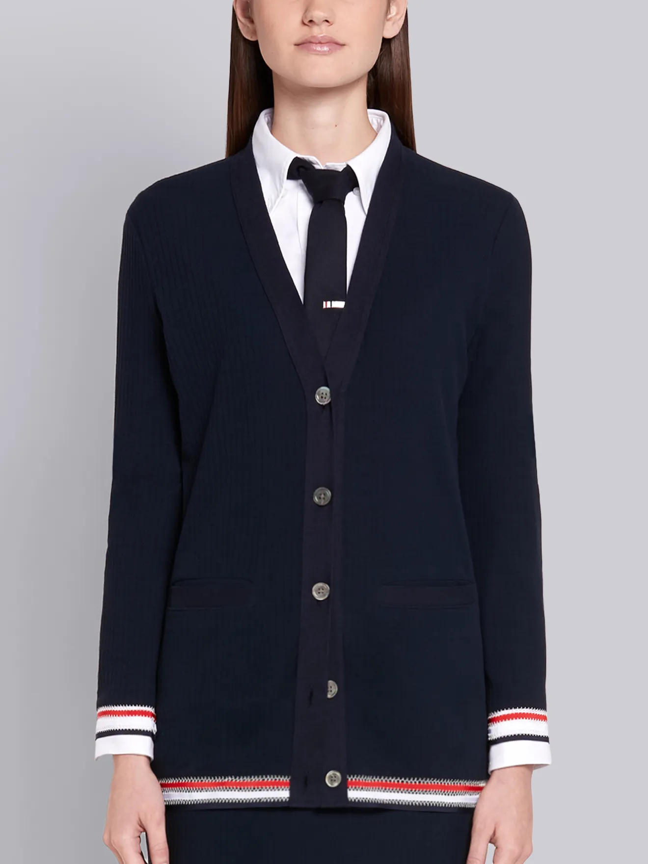 V-Neck Cardigan|Thom Browne