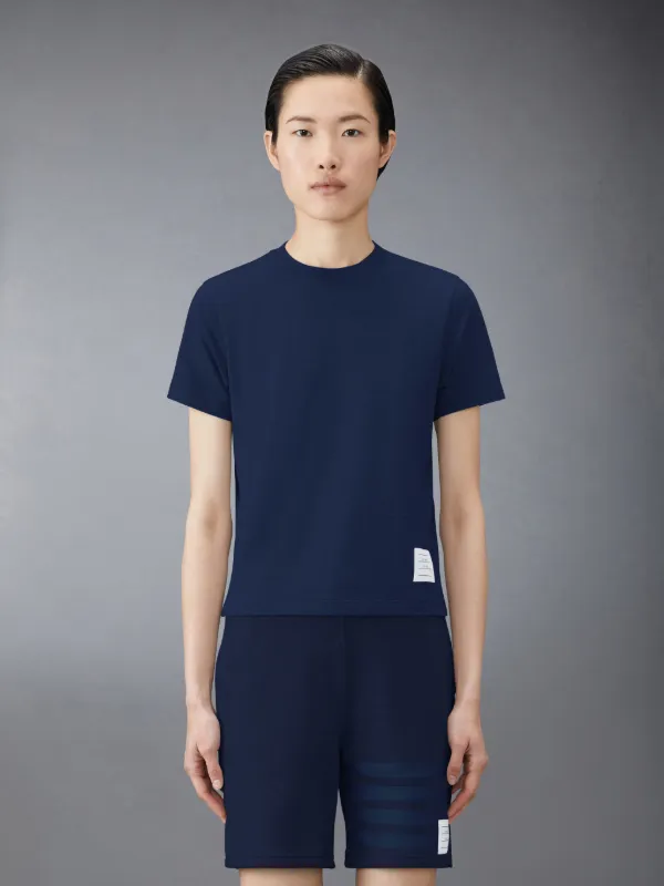 Navy Lightweight Jersey Relaxed Fit Logo Patch Short Sleeve Tee