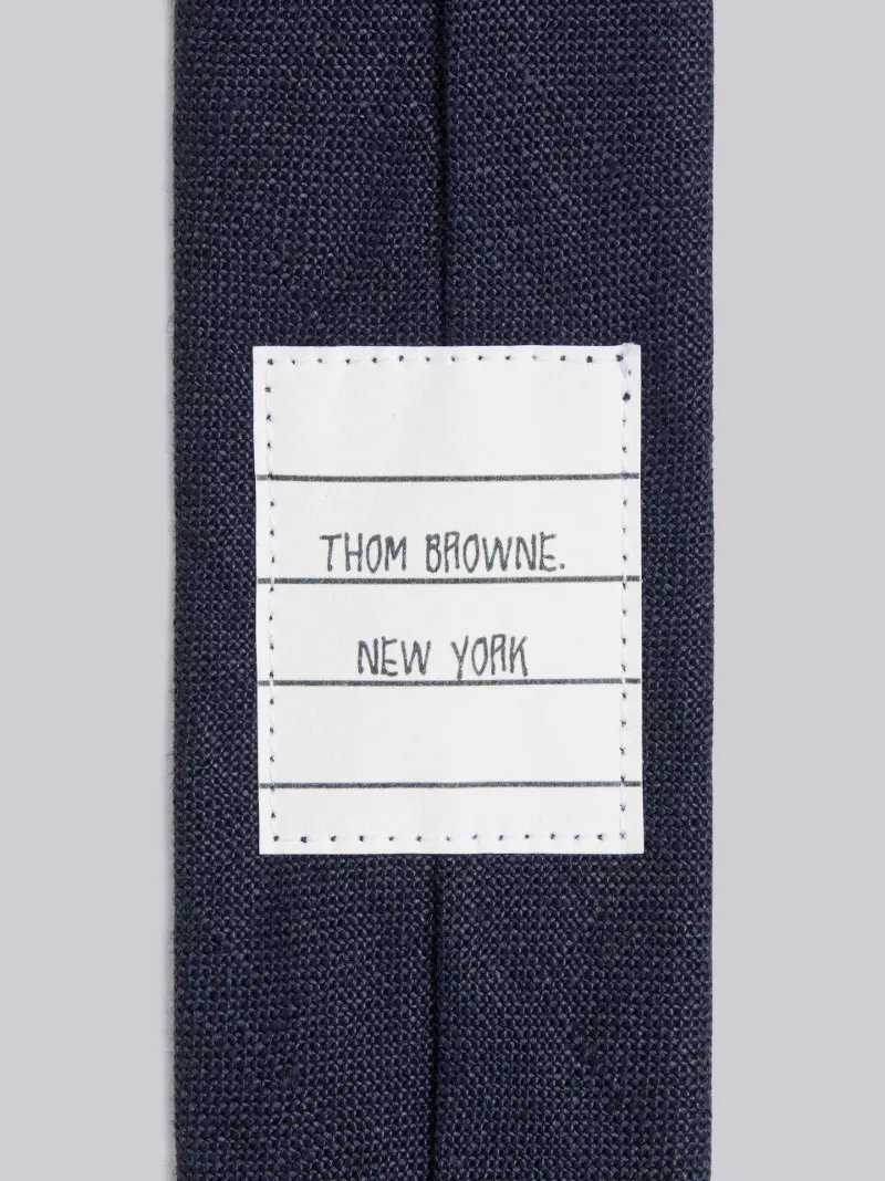 Navy Linen Classic Tie