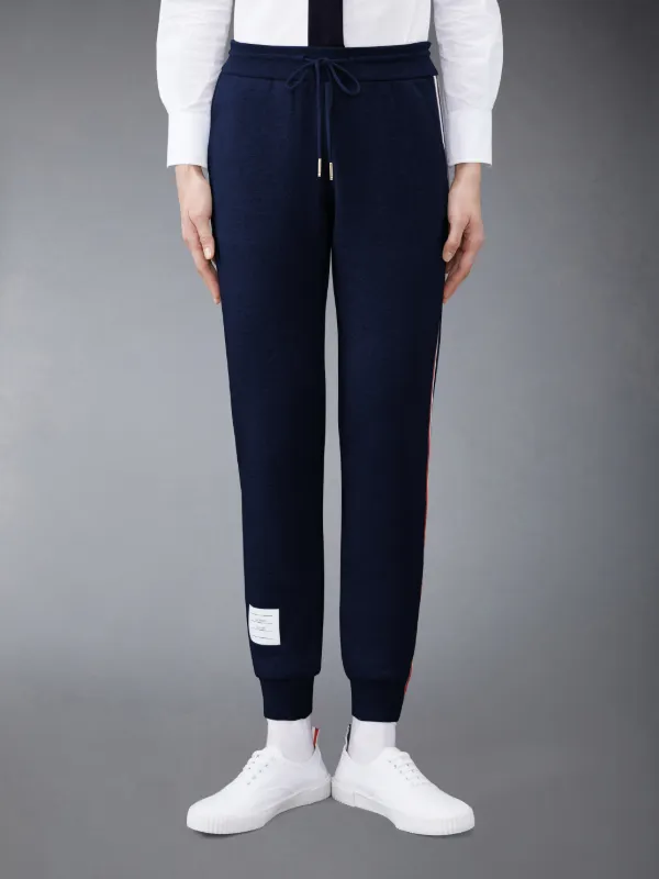 Navy Loopback Stripe Sweatpants