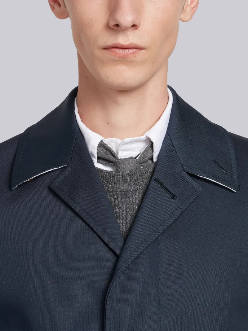 Navy Mackintosh Bal Collar Classic Overcoat
