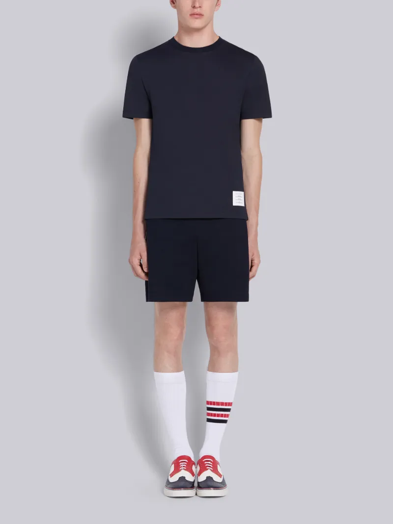 Navy Medium Weight Jersey Printed Back Baseball Icon Short Sleeve Tee