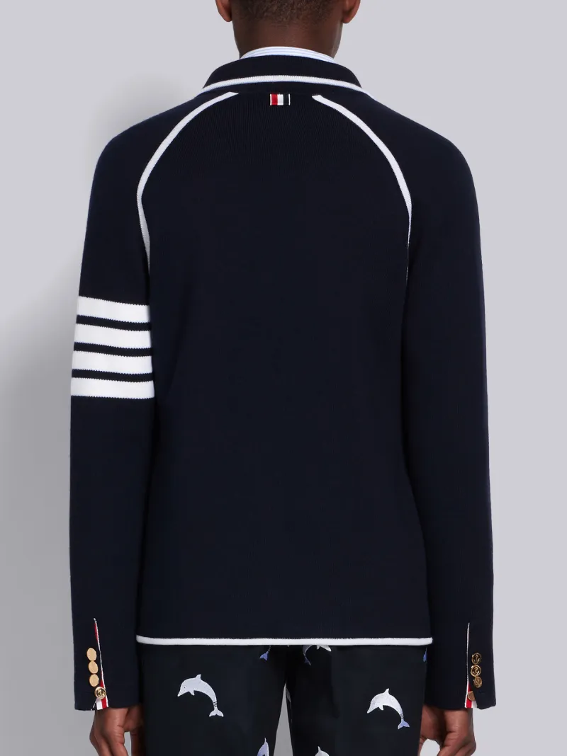 Navy Milano Stitch Sack Jacket 