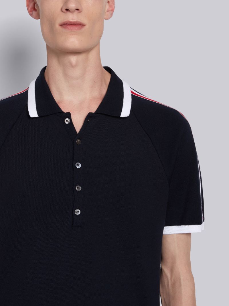 navy pique polo