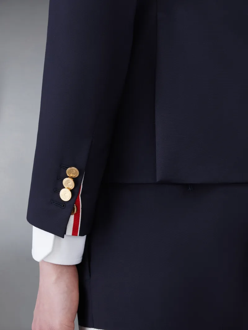 Navy Plain Weave 4-Bar High Armhole Sport Coat Navy Plain Weave 4-Bar High Armhole Sport Coat