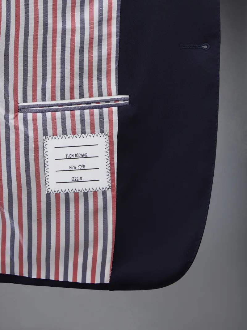 Navy Plain Weave 4-Bar High Armhole Sport Coat Navy Plain Weave 4-Bar High Armhole Sport Coat