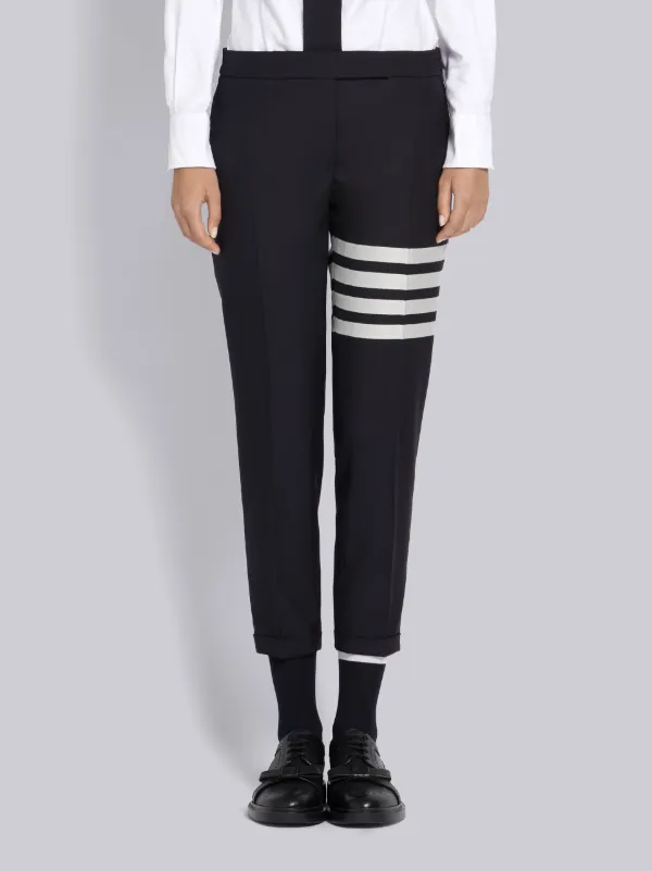 navy skinny trousers ladies