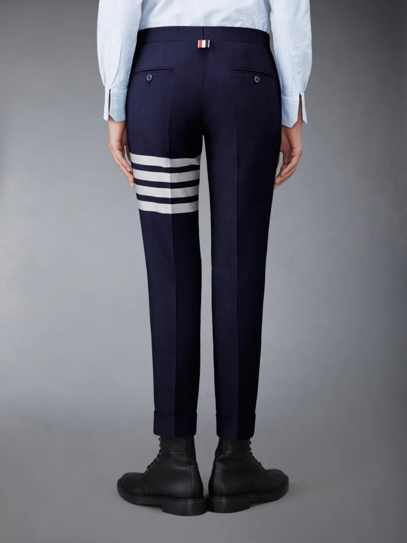 Navy Plain Weave Skinny 4-Bar Trouser Navy Plain Weave Skinny 4-Bar Trouser