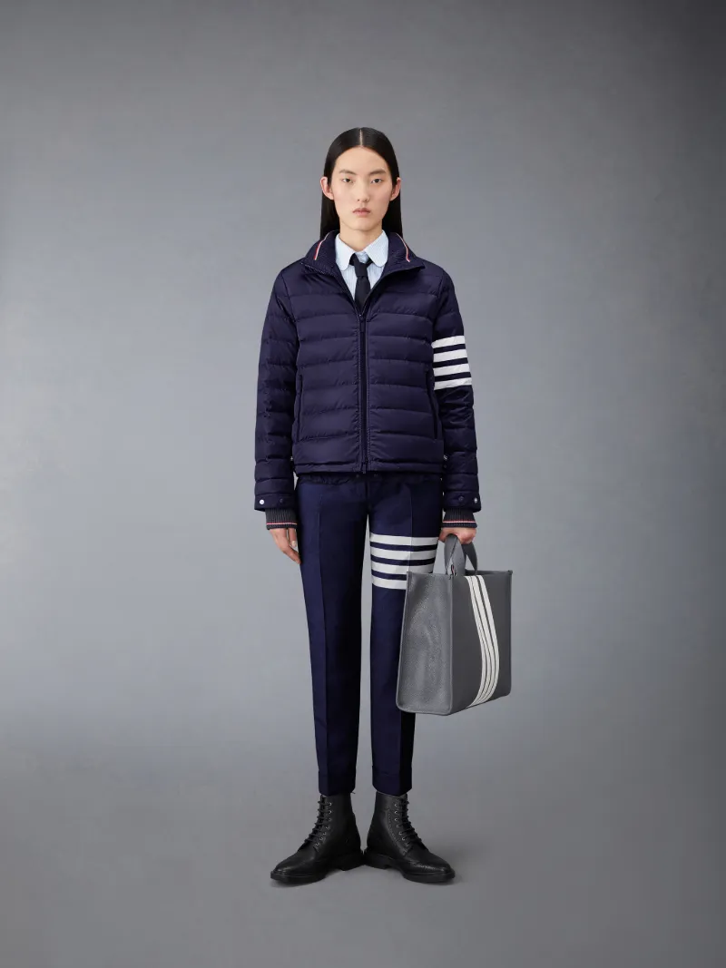 Navy Plain Weave Skinny 4-Bar Trouser Navy Plain Weave Skinny 4-Bar Trouser