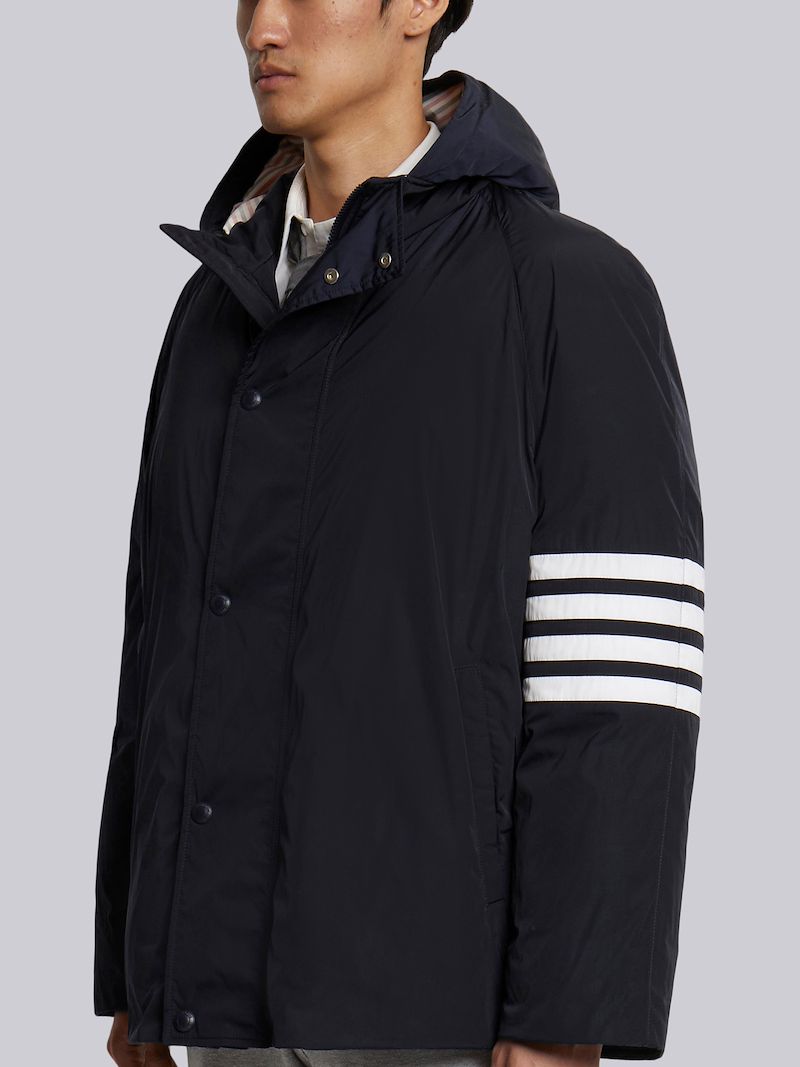 Navy Poly Twill 4-bar Sideline Football Parka