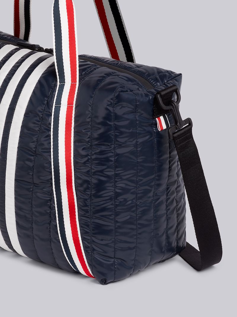 Navy Quilted Ripstop Tricolor bing Handles 4Bar Gym Bag Thom
