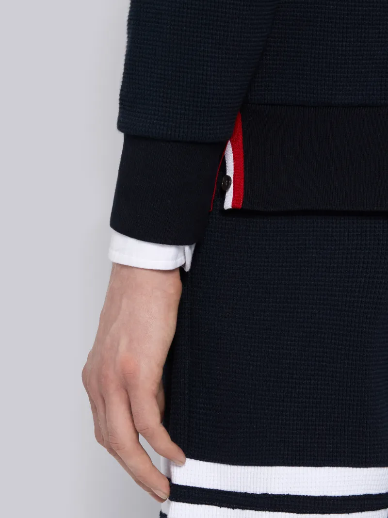 Navy Raglan Sleeve 4-Bar Sweatshirt