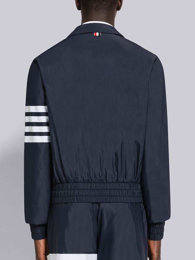 Navy Solid Swim Tech 4-Bar Blouson Jacket
