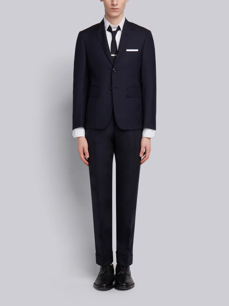 Navy Super 120's Plain Weave Wool Classic Suit