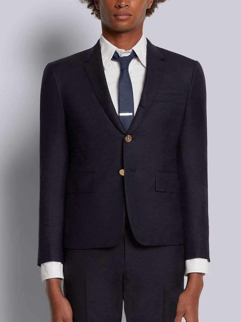 Navy Super 120s Twill High Armhole Sport Coat