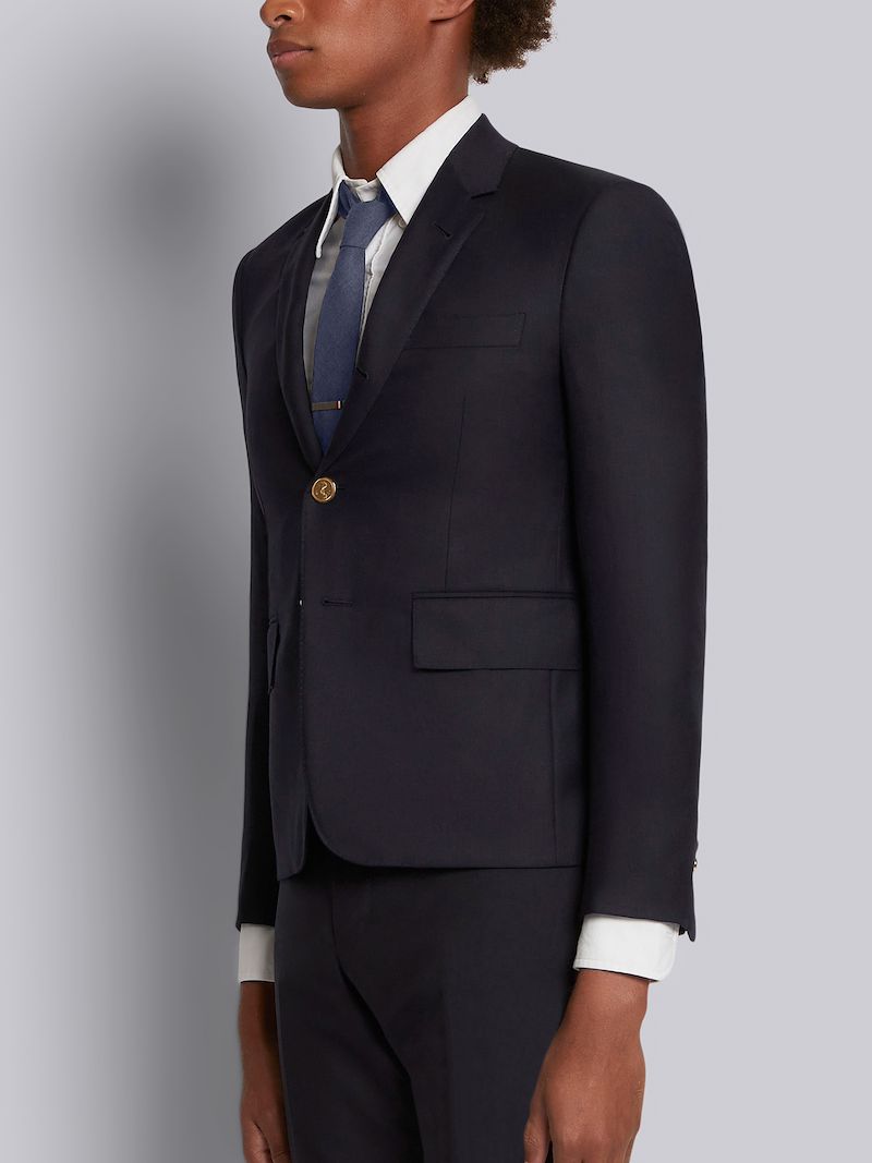 Navy Super 120s Twill High Armhole Sport Coat