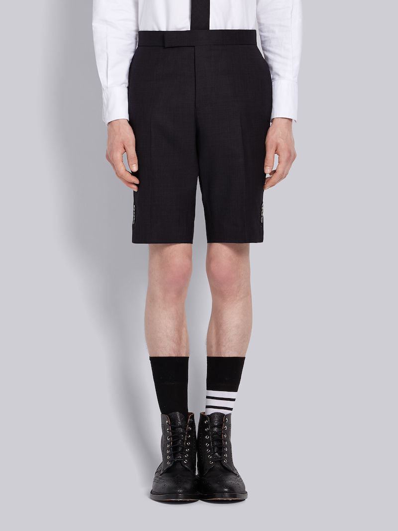 Navy Super 120s Twill Short 