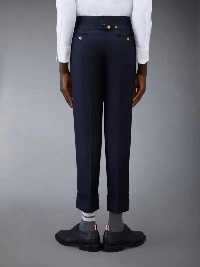 Navy Super 120s Wool Twill Trouser Navy Super 120s Wool Twill Trouser