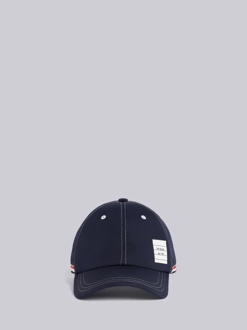 Navy Typewriter Cloth Contrast Stitch 6-Panel Baseball Cap | Thom