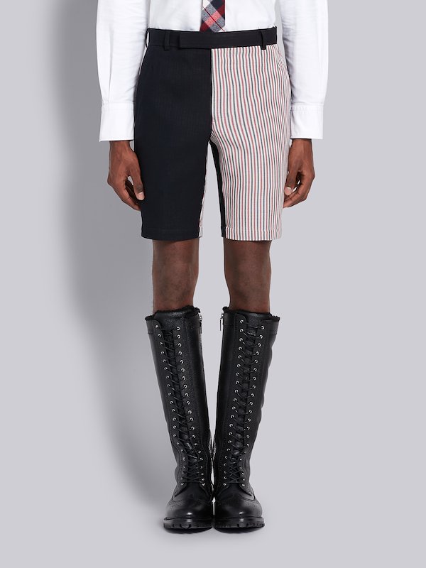 mens navy wool trousers