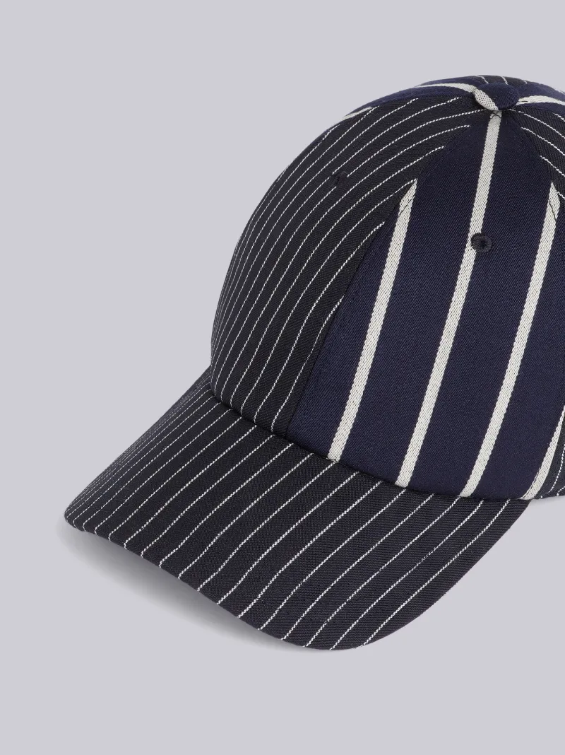 Navy Wool Funmix Uniform Twill Pinstripe Classic 6-Panel Baseball Cap