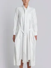 Necktie Shirt Dress Sleeve In Oxford