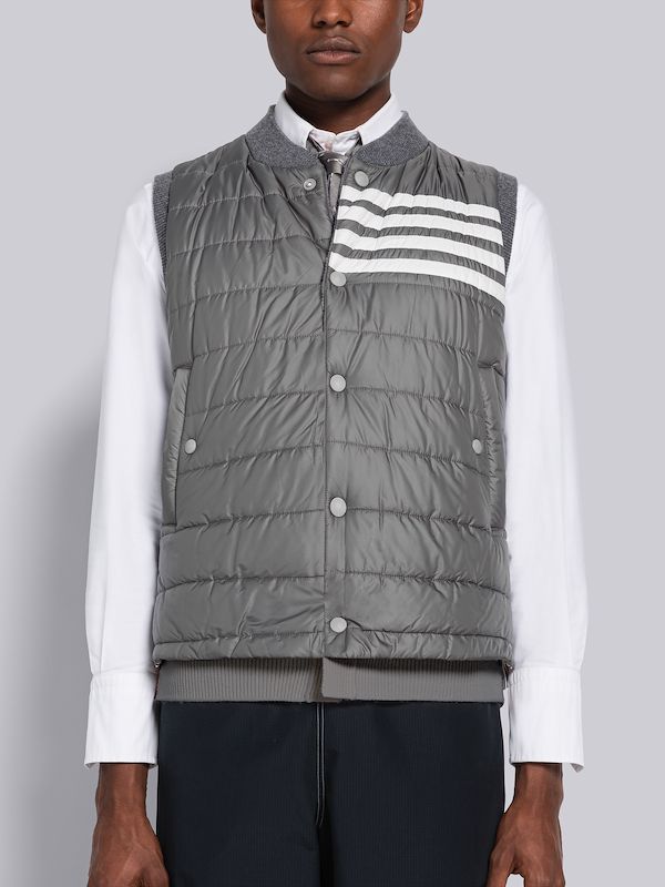 Nylon And Cashmere Reversible Tech Vest