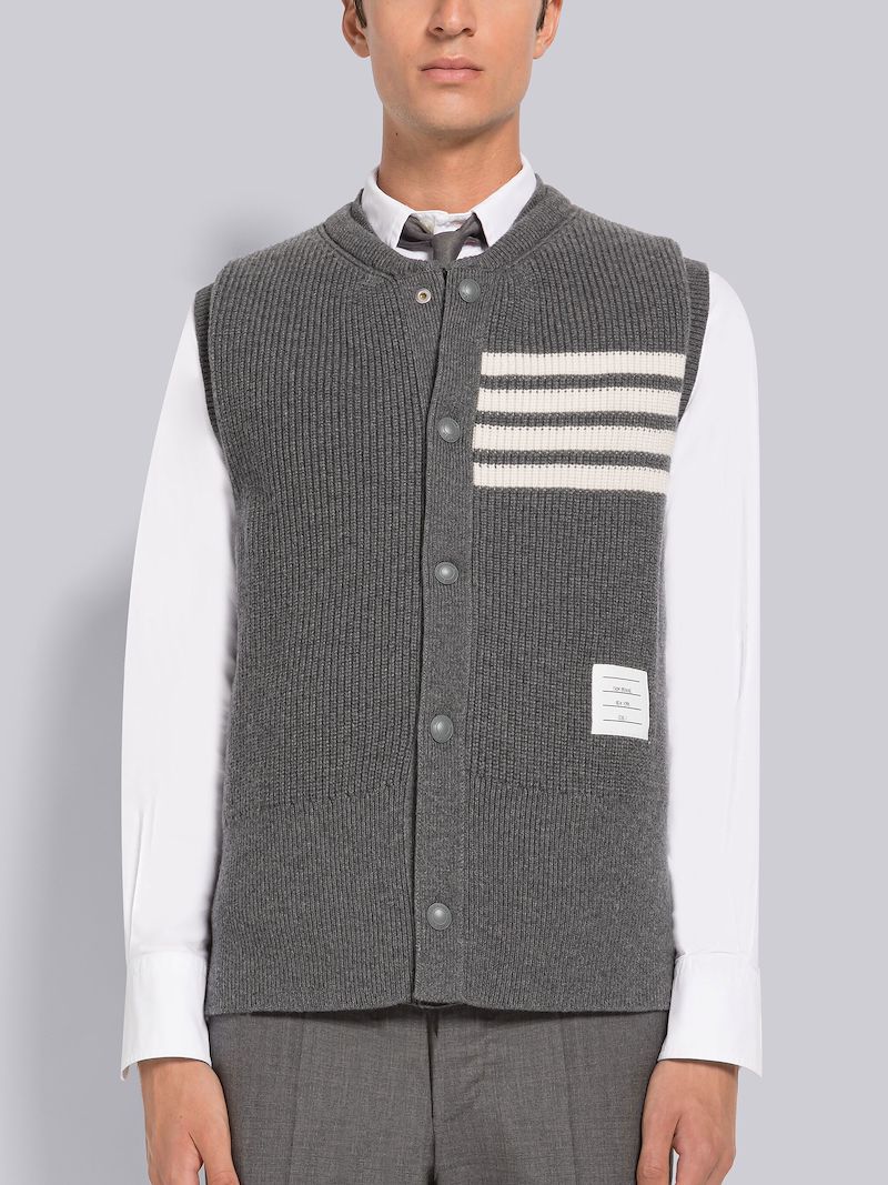 Nylon And Cashmere Reversible Tech Vest