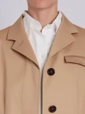 Overcoat In Khaki Mackintosh