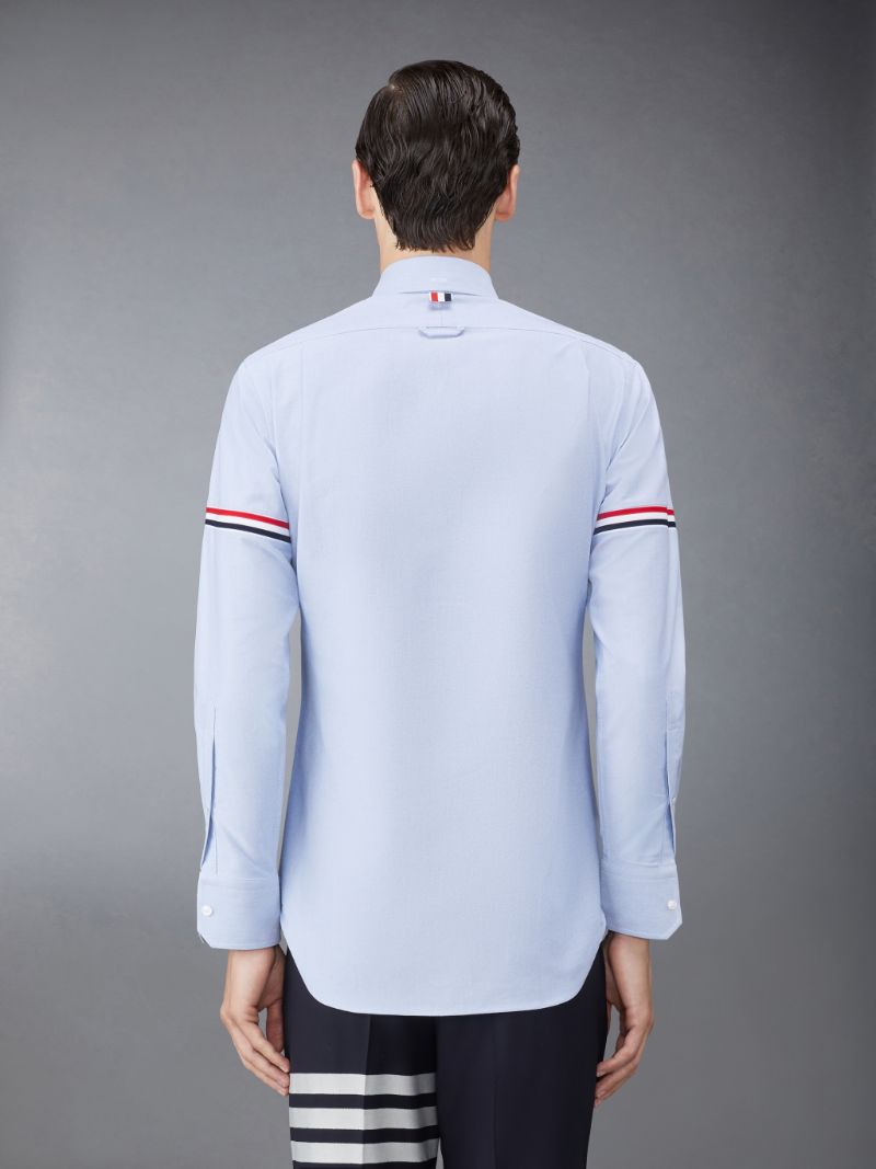 Oxford Elastic Shirtブルー | Thom Browne 公式オンラインサイト