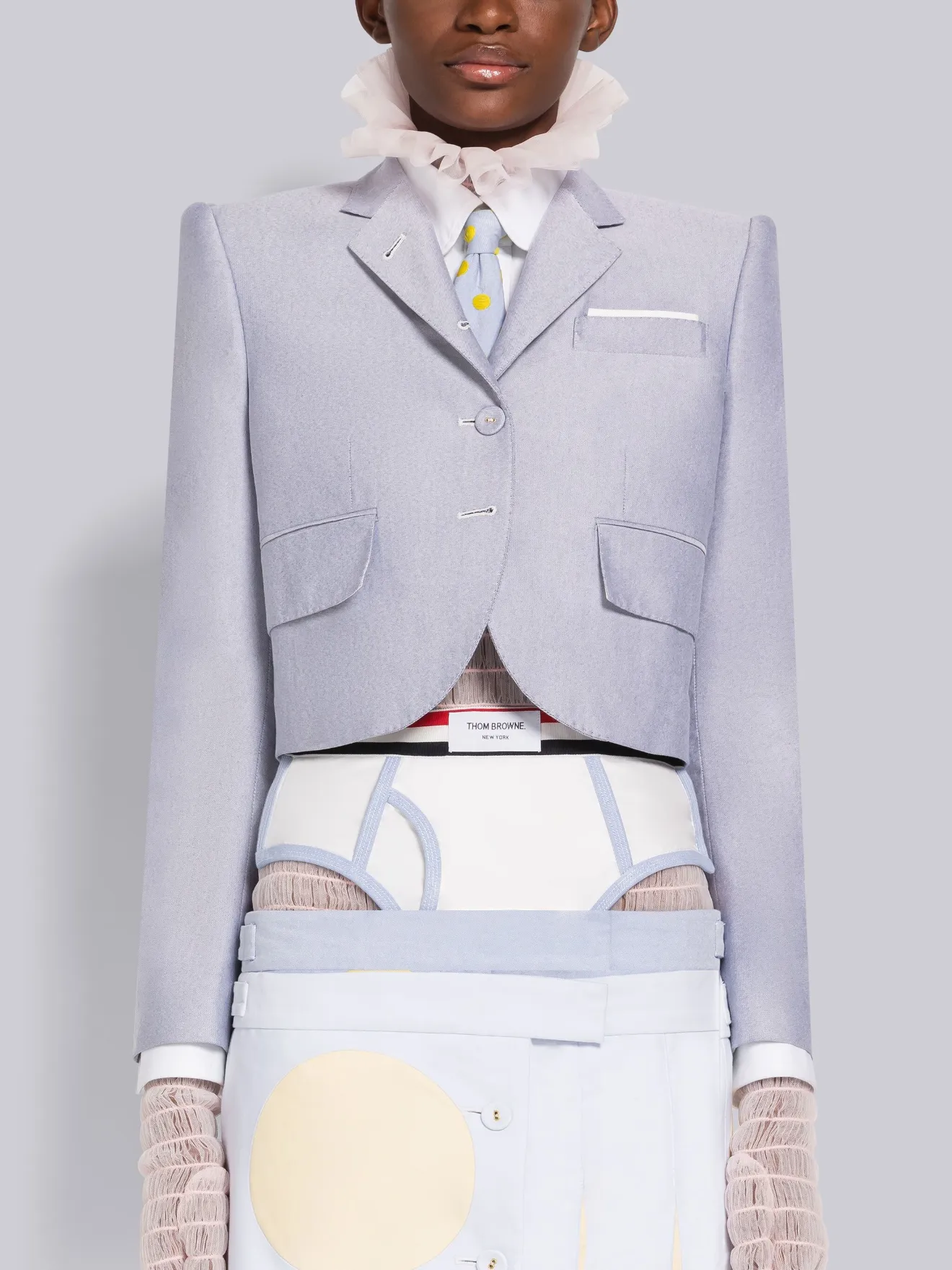 Oxford Roped Shoulder Sport Coat Thom Browne