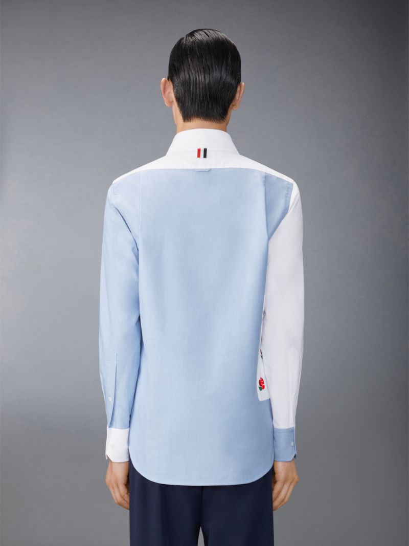 Oxford Rose and Raven Patch Shirt | Thom Browne