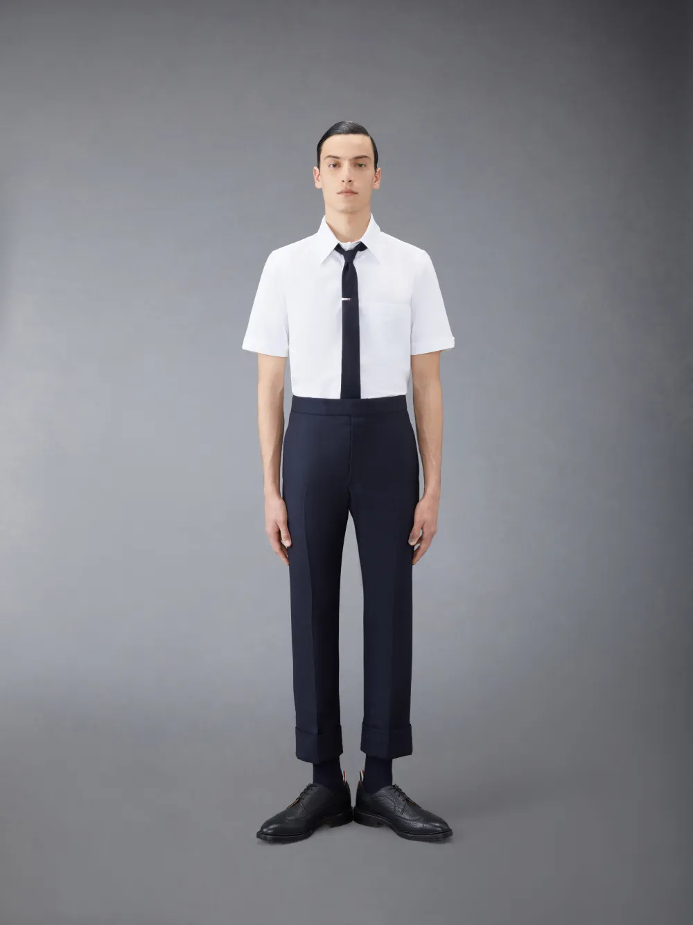 Oxford Short Sleeve Shirt | Thom Browne Oxford Short Sleeve Shirt | Thom Browne