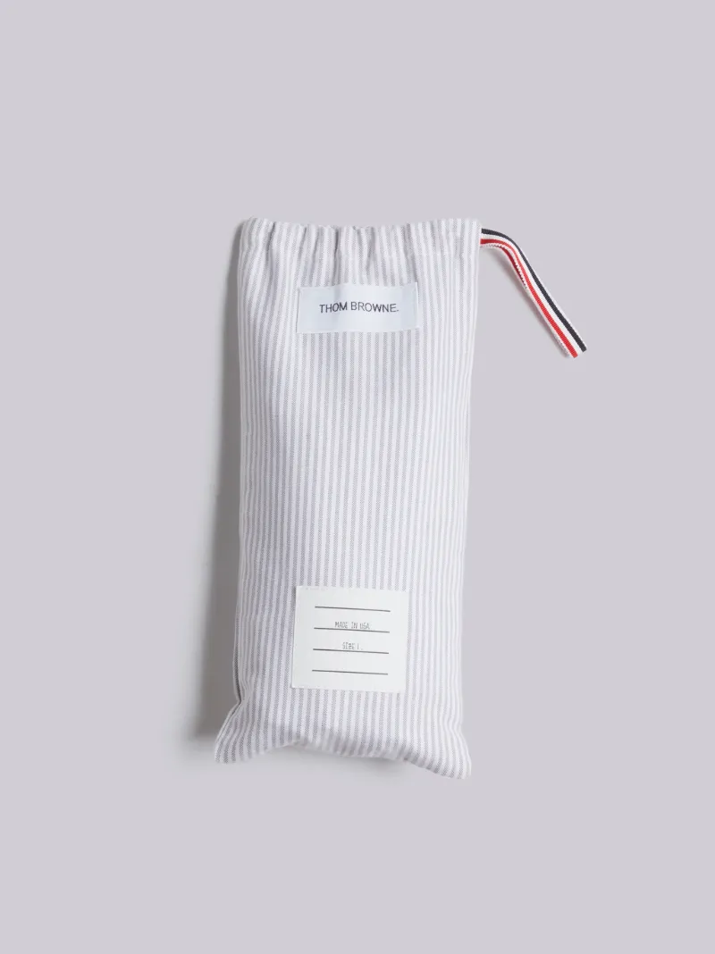 Pajama Pant In Grey & White University Stripe Oxford | Thom Browne