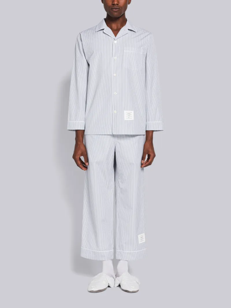 Pajama Set In University Stripe Poplin